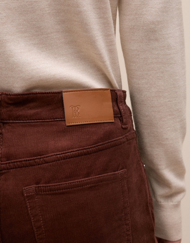 Trenery - Cord Five Pocket Boyfriend Pant in Espresso