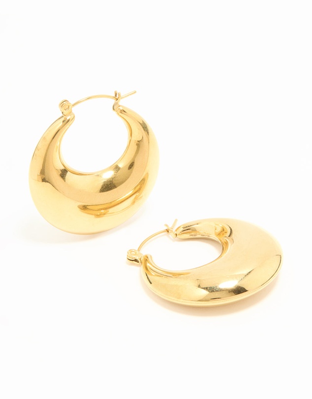 Lovisa - Waterproof Gold Plated Stainless Steel Chunky Hoop Earrings