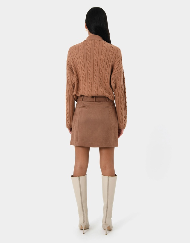 Forcast - Julie Faux Suede Mini Skirt