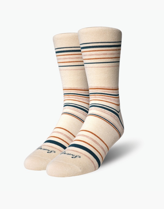Swanky Socks - Beige Sand Stripe