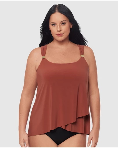 Miraclesuit Swimwear  - Razzle Dazzle Underwired Plus Size Tankini Top