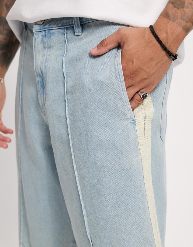 Zanerobe - Stitched Pintuck Denim Shorts