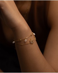 Wanderlust + Co - To The Sea Gold Bracelet