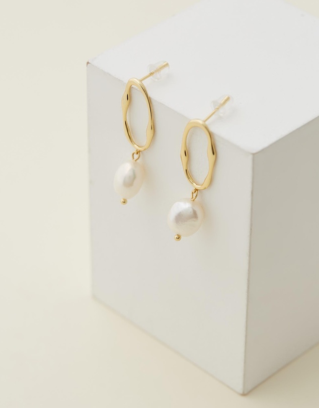 Native Sol - Nola Drop Pearl Earrings