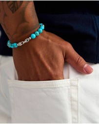Nialaya Jewellery - Turquoise Healing Bracelet with Silver Lock