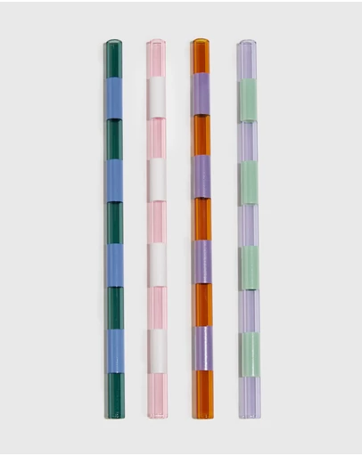 Fazeek - Fazeek Stripe Straws - 4 pack (mixed)