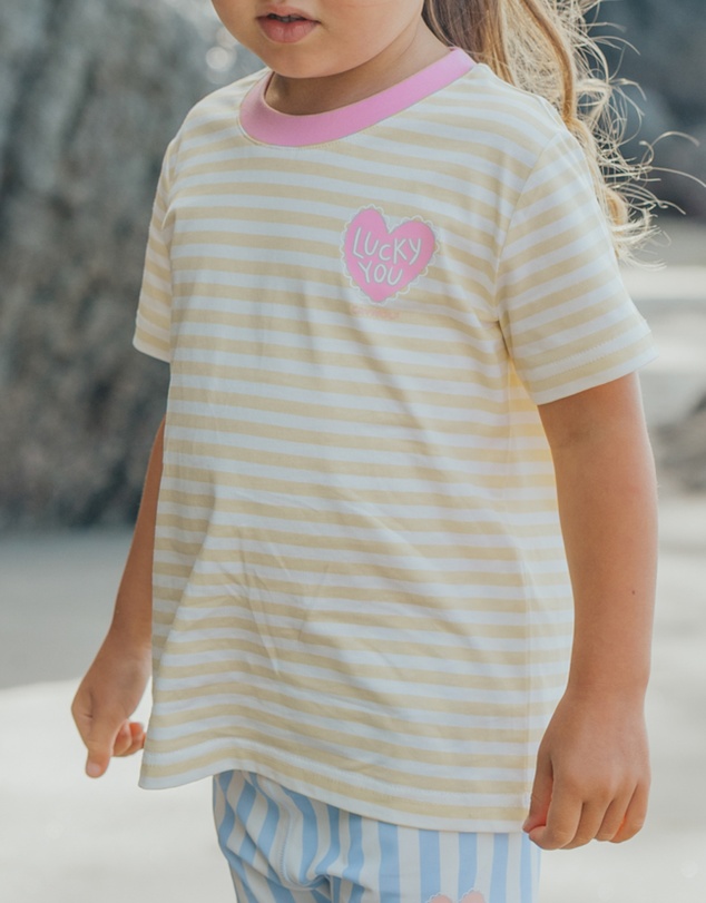 Crywolf - SUN SMART T-SHIRT Lucky You Stripe