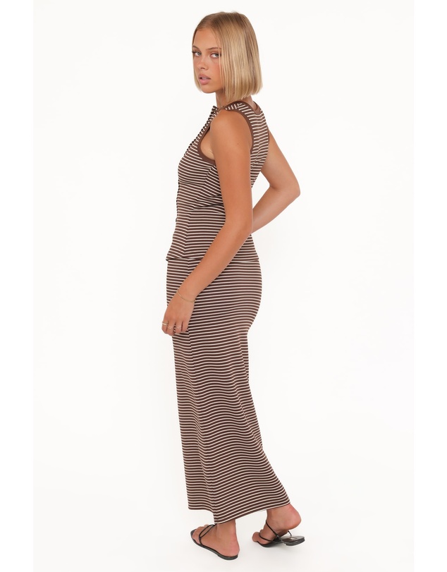 Petal & Pup - Adeline Two Piece Set - Brown/Cream Stripe