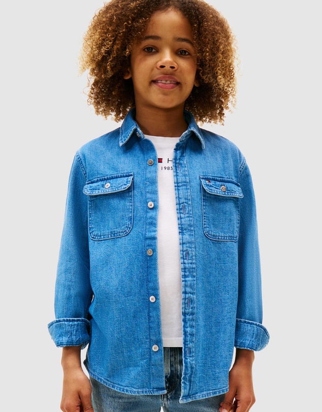 Tommy Hilfiger - Mid Wash Denim Shirt - Teens