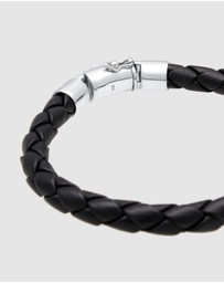 Kuzzoi - ICONIC EXCLUSIVE - Bracelet Genuine Leather Cool Basic Trend 925 Sterling Silver