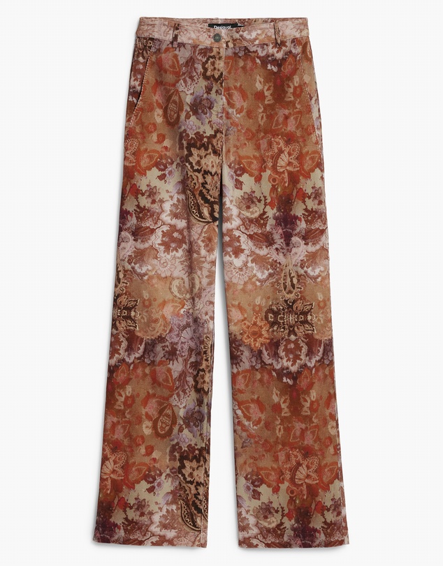 Desigual - Paisley corduroy pants