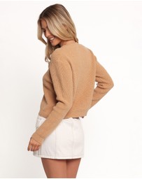 Petal & Pup - Wilde Bow Front Cardigan - Camel