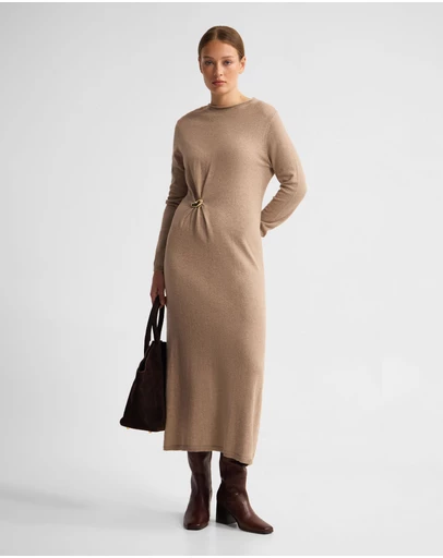 Oxford - Adelaide Knitted Dress With Brooch
