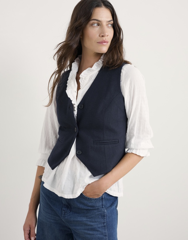 Seasalt - Lowena V-Neck Wool-Blend Waistcoat