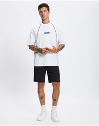 Thrills - Heavy Voltage Box Fit Oversize Cropped Piping Tee