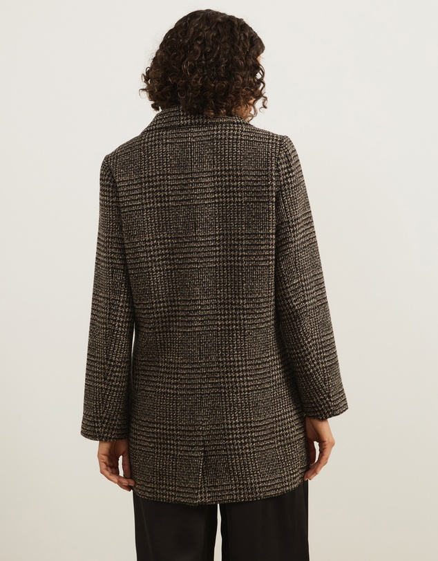 Atmos&Here - Laura Check Wool Blend Coat