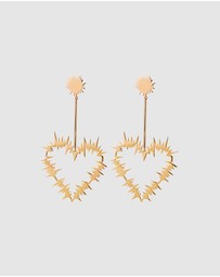 Karen Walker - Electric Heart Drop Earrings