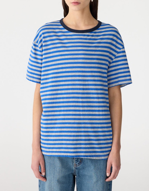 Bassike - Stripe Boyfriend T-Shirt