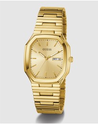 GUESS - Guess Oliver Mens Gold Tone Date Watch