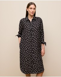 Trenery - Spot Relaxed Shirt Dress in Black