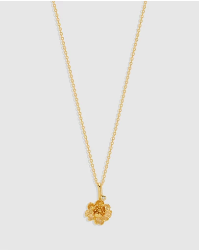 By Charlotte - Peony November Birth Flower Necklace