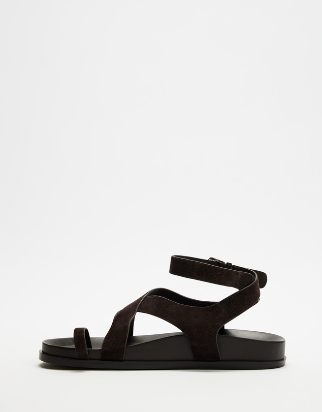 AERE - Leather Crossover Footbed Sandals
