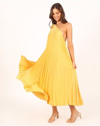 Petal & Pup - Cali One Shoulder Midi Dress - Saffron