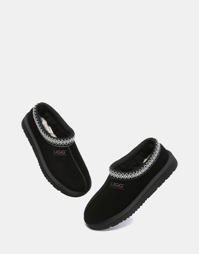 EVERAU - Australian Shepherd Ugg Hippie Cow Suede Upper House Shoes