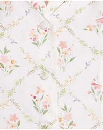Petal & Pup - Steele Button Front Top - White Vintage Floral