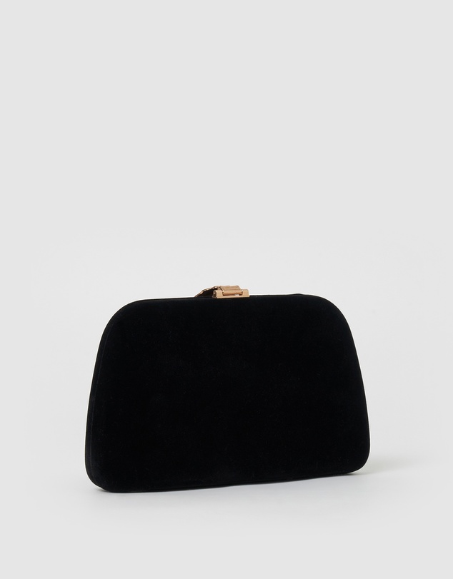 Izoa - Rebecca Clutch Black Velvet