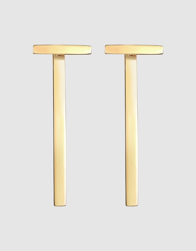 Elli Jewelry - Rod Stud Earrings in Gold-Plated 925 Silver
