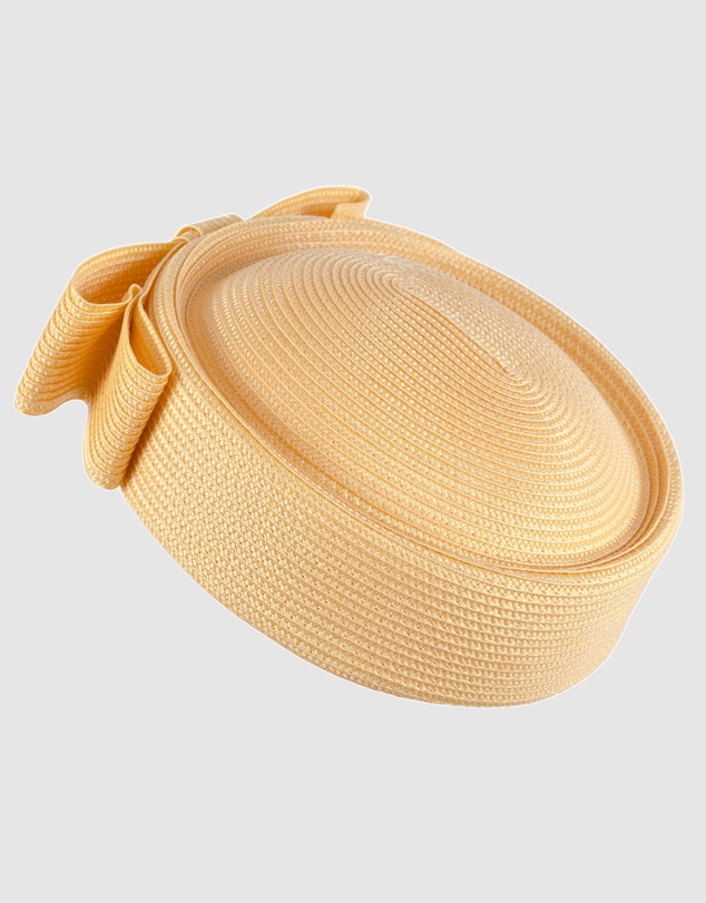 Max Alexander - Yellow Braid Pillbox Hat