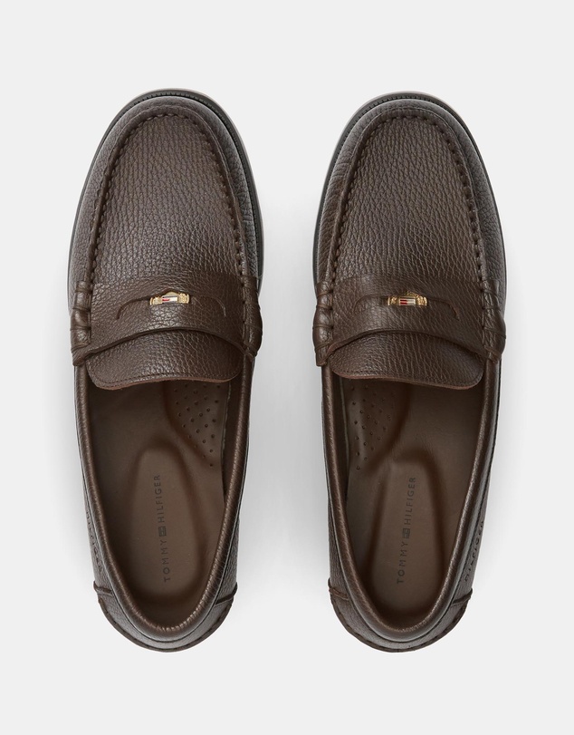 Tommy Hilfiger - Study Tumble Leather Penny Loafers - Men's