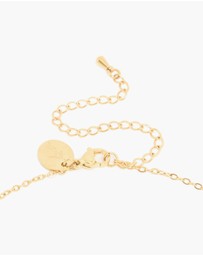Lovisa - Waterproof Gold Plated Stainless Steel October Pink Cubic Zirconia Birthstone Necklace & Earrings Set