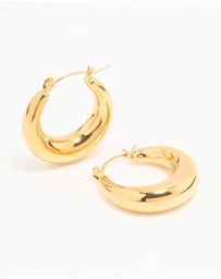 Lovisa - Waterproof Gold Plated Stainless Steel Small Chunky Hoop Earrings