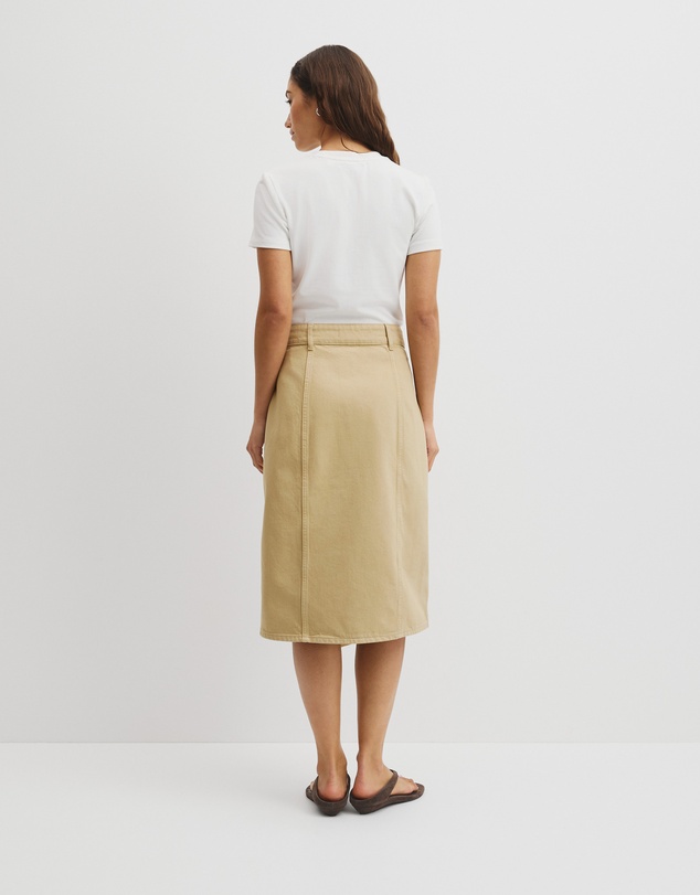Country Road - Denim Wrap Midi Skirt