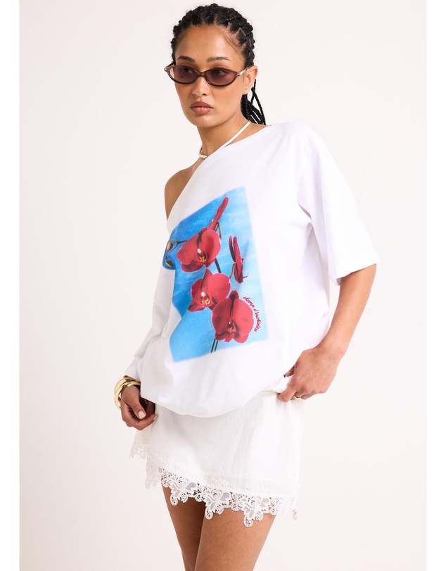 Alice In The Eve - Orchid Off Shoulder T-Shirt