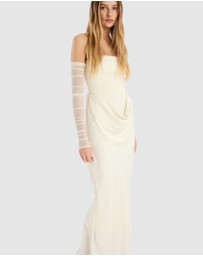 ROTATE - Ruched Maxi Dress