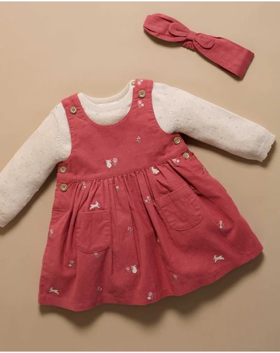 Purebaby - Bunny Embroidered Pinnie -Kids-Babies