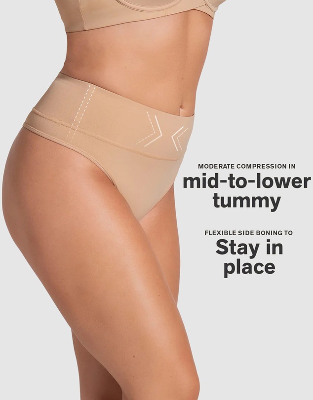 Leonisa - High-Waist Seamless Effect Tummy Control Shaper Thong