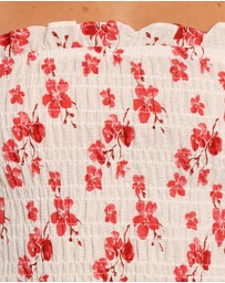 Petal & Pup - Winona Strapless Top - Red Blossom