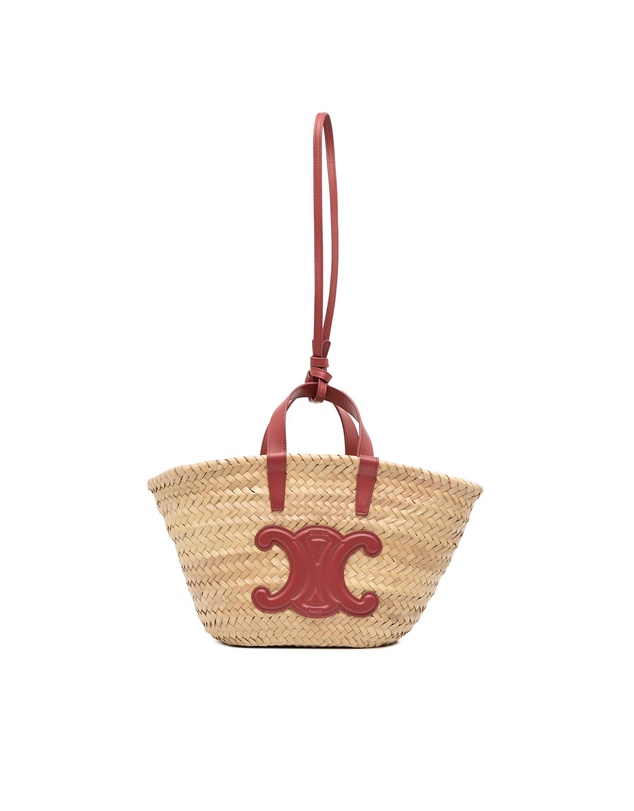 Pre-Loved by Azura Reborn - Pre-Loved Small Raffia Cuir Triomphe Classic Panier Tote