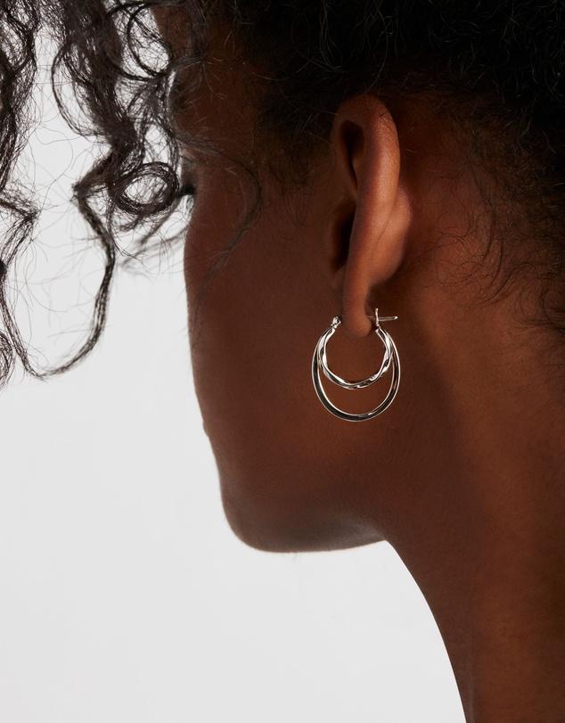Najo - Sea of Change Silver Hoop Earrings