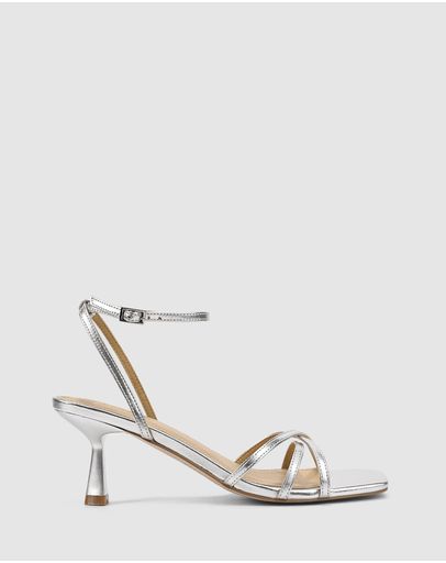 Silver Metallic Leather