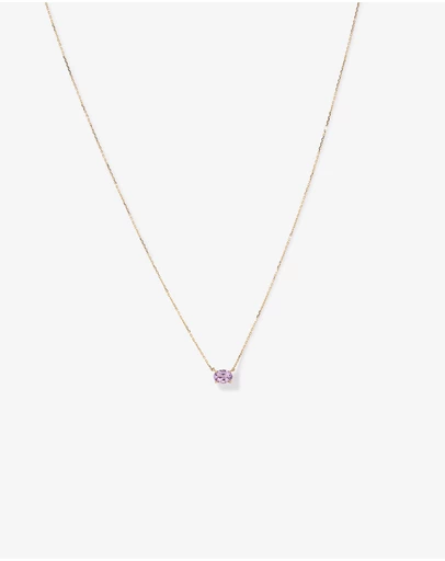 Michael Hill - Oval East-West Rose Amethyst Necklace in 10kt Yellow Gold