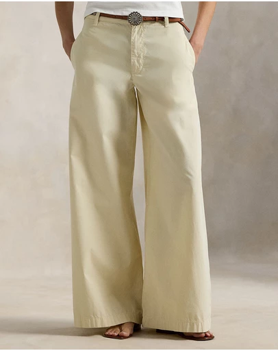 Polo Ralph Lauren - Cotton Relaxed Wide-Leg Pants