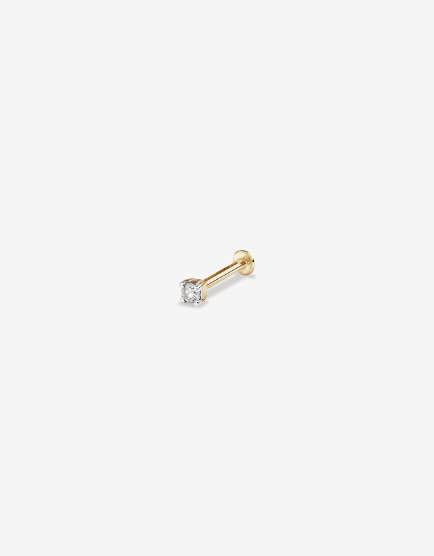 Michael Hill - Solitaire Diamond Stud Helix Earring in 10kt Yellow Gold