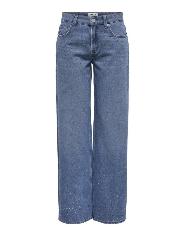 ONLY - Cath Wide Rhinestone Denim Jeans