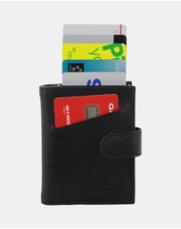 Pierre Cardin - Pierre Cardin Leather Smart Slide Card Holder Tab Wallet