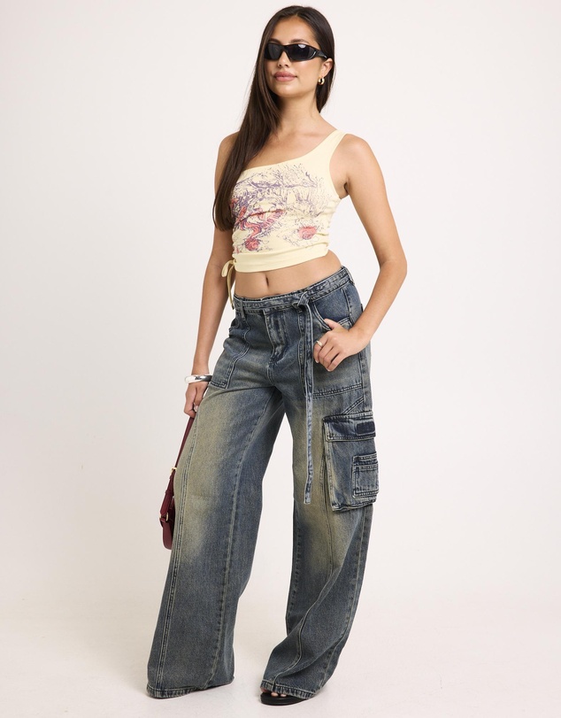 Neon Hart - Loaded Cargo Denim Jeans